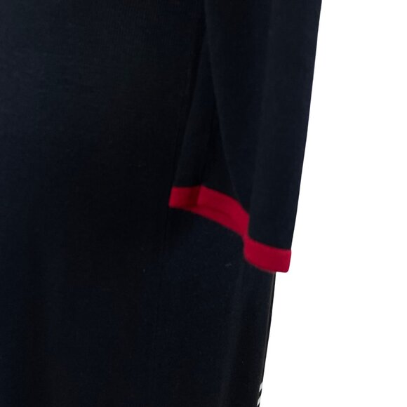 JH Women's Black Striped Hem A-Line Dress 3/4 Sleeve Sz XL - New - Picture 7 of 11